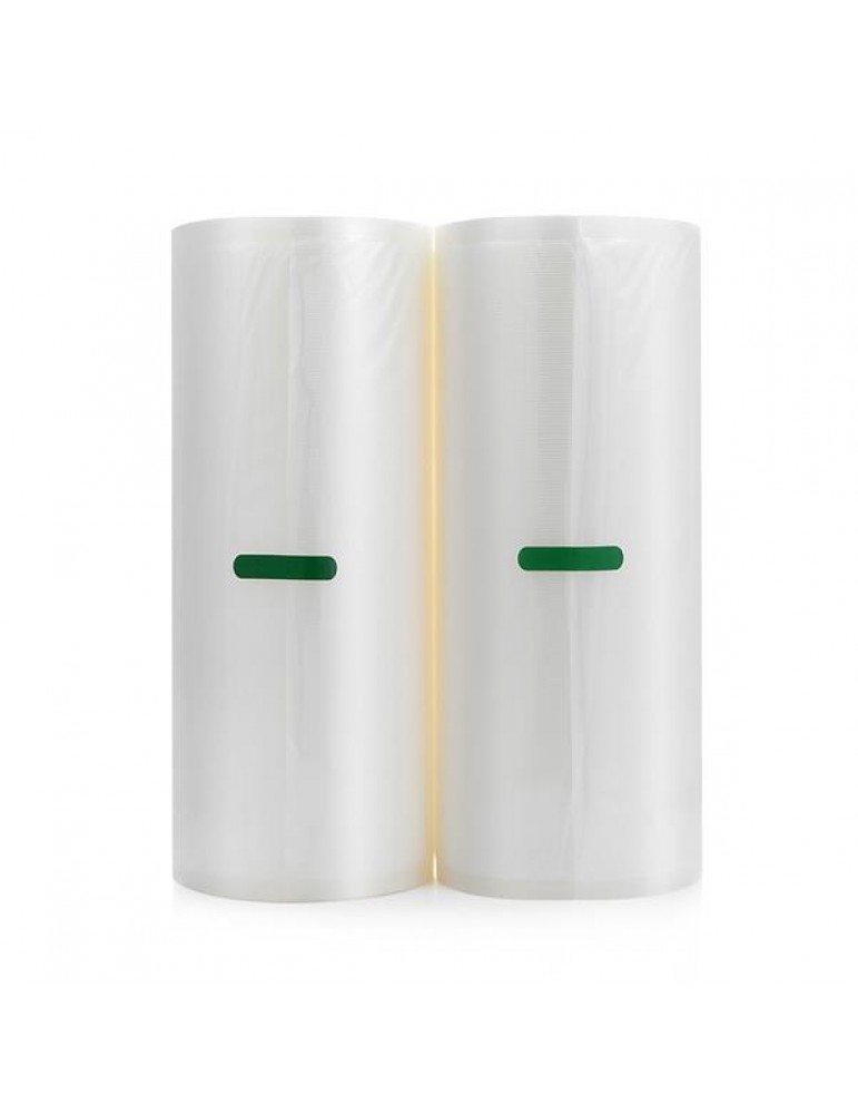2 pcs 11"x50' (28cmx15m) Vacuum Food Packaging Bag Dot Rolls