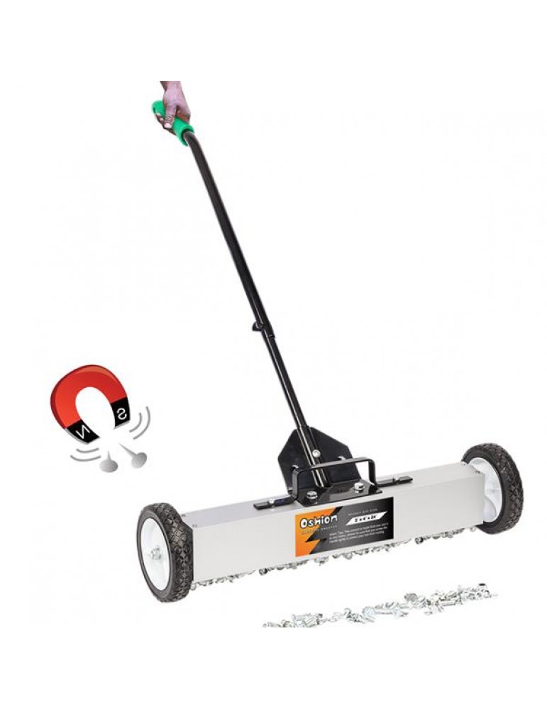 Oshion 24" Magnetic Pick-Up Sweeper with Wheels